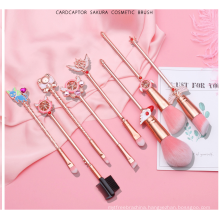 Cartoon Japanese Cardcaptor Sakura  Makeup Brush Set Personalize Cosmetic Powder Foundation Eyeshadow Brush For Girls Gift